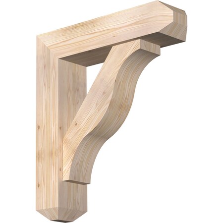 Ekena Millwork Funston Craftsman Smooth Bracket w/ Offset Brace, Douglas Fir, 7 1/2"W x 30"D x 34"H BKT0806X30X34FST04SDF